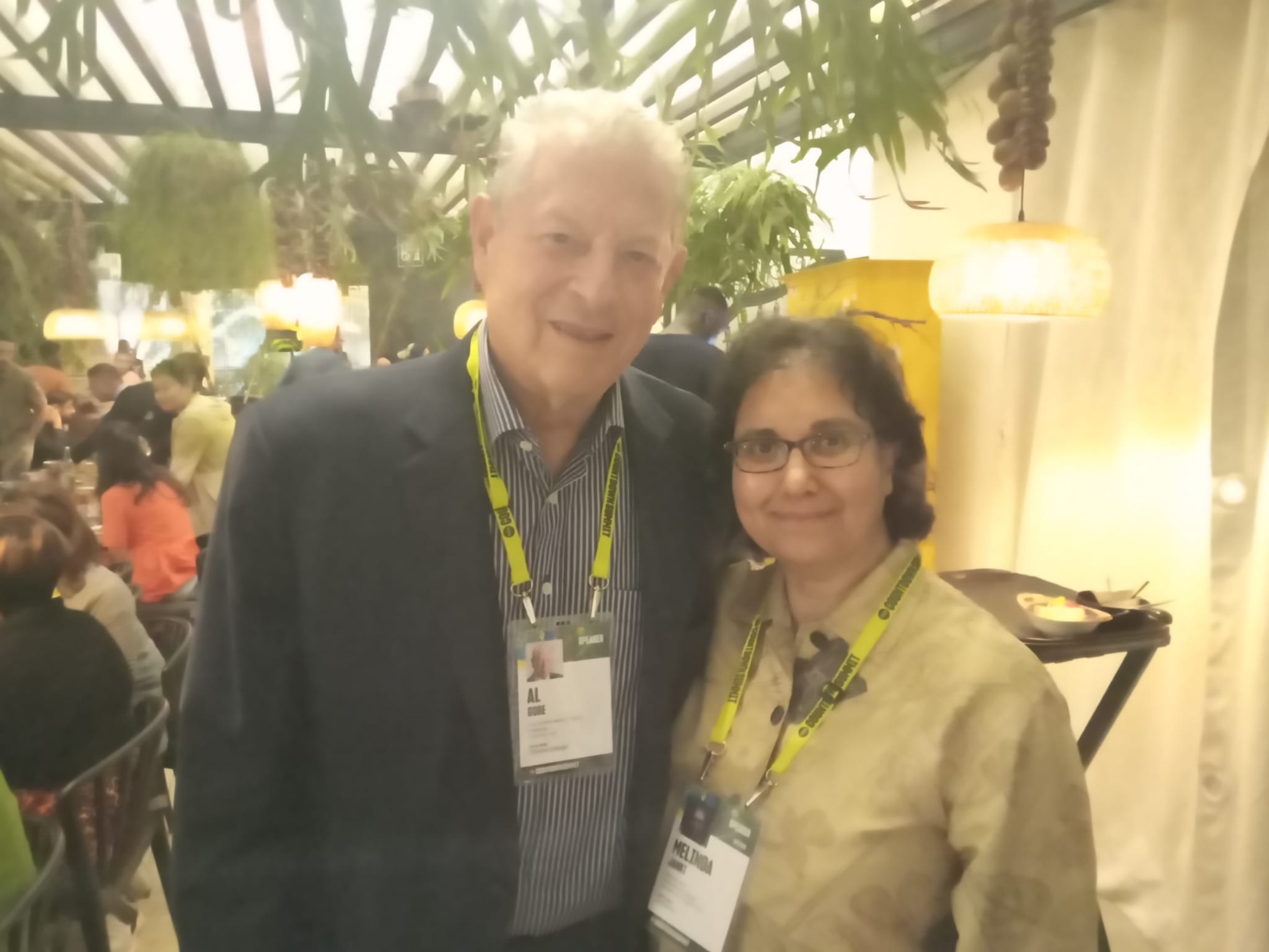 Melinda with Al Gore in Nairobi