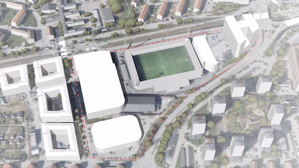 Plan för förnyat idrottsområde på Hisingen