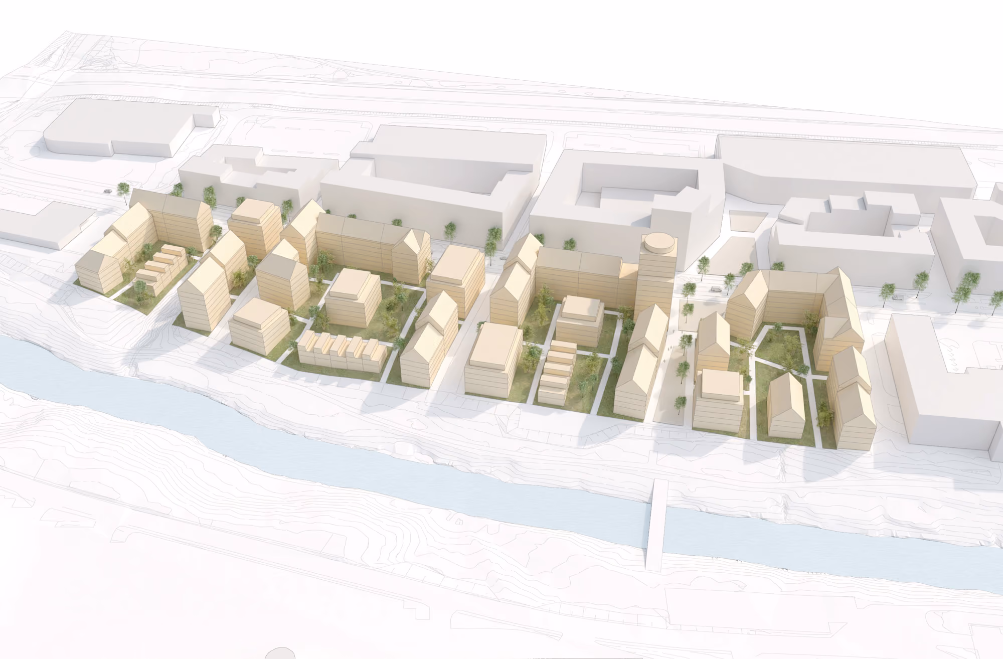 Nytt bostadsområde i centrala Partille