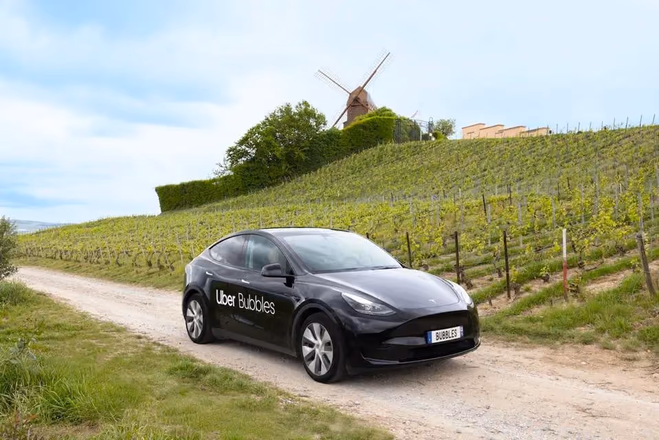 Champagnetur med Uber