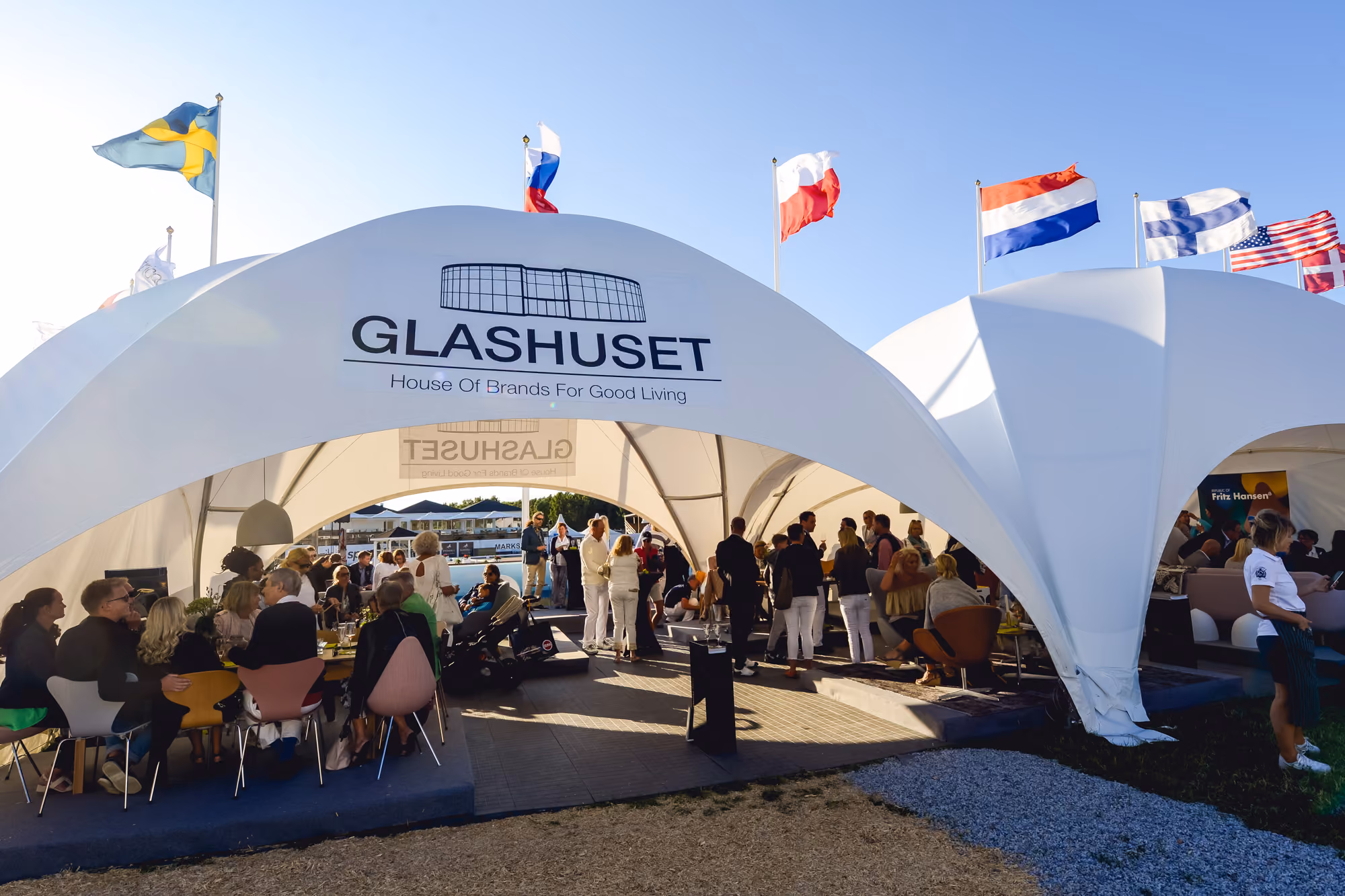 Glashusets tält på Falsterbo Horse Show