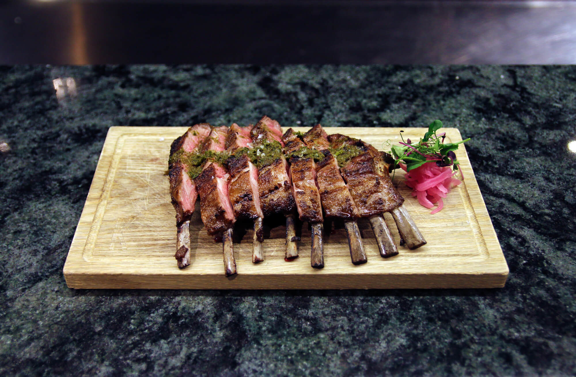 Lammracks med  chimichurri