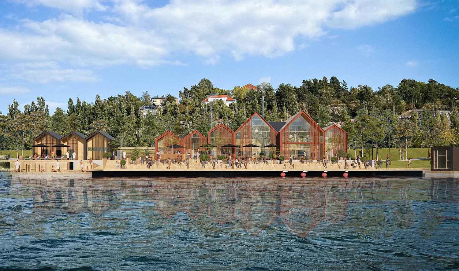 Ny mötesplats på Lidingö brostrand 