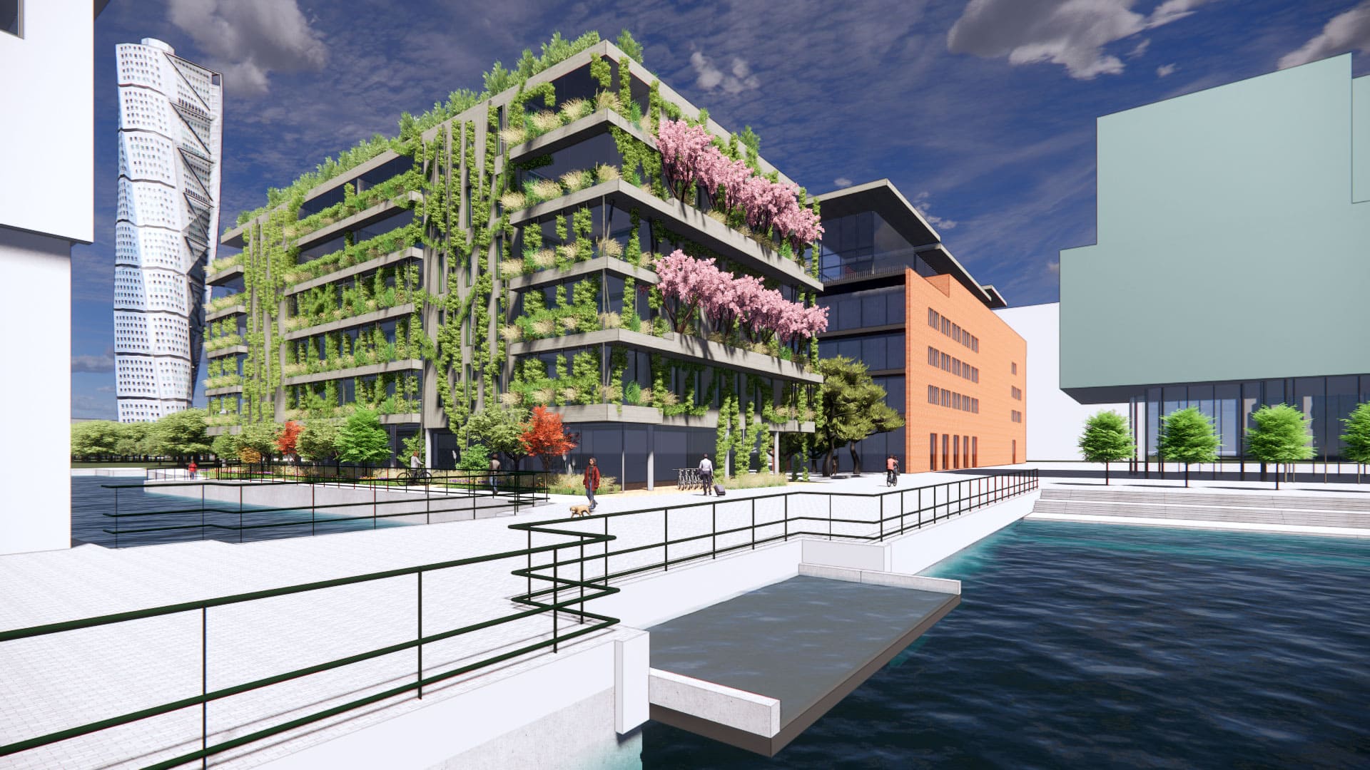 Takpool i Västra hamnen