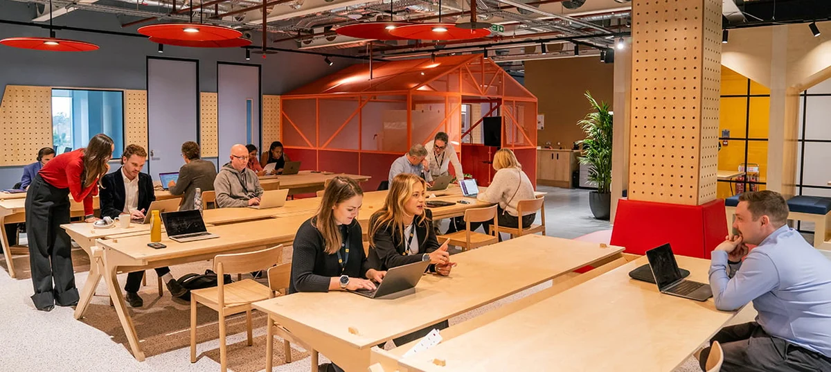 Coworkers at Plus X Innovation Slough