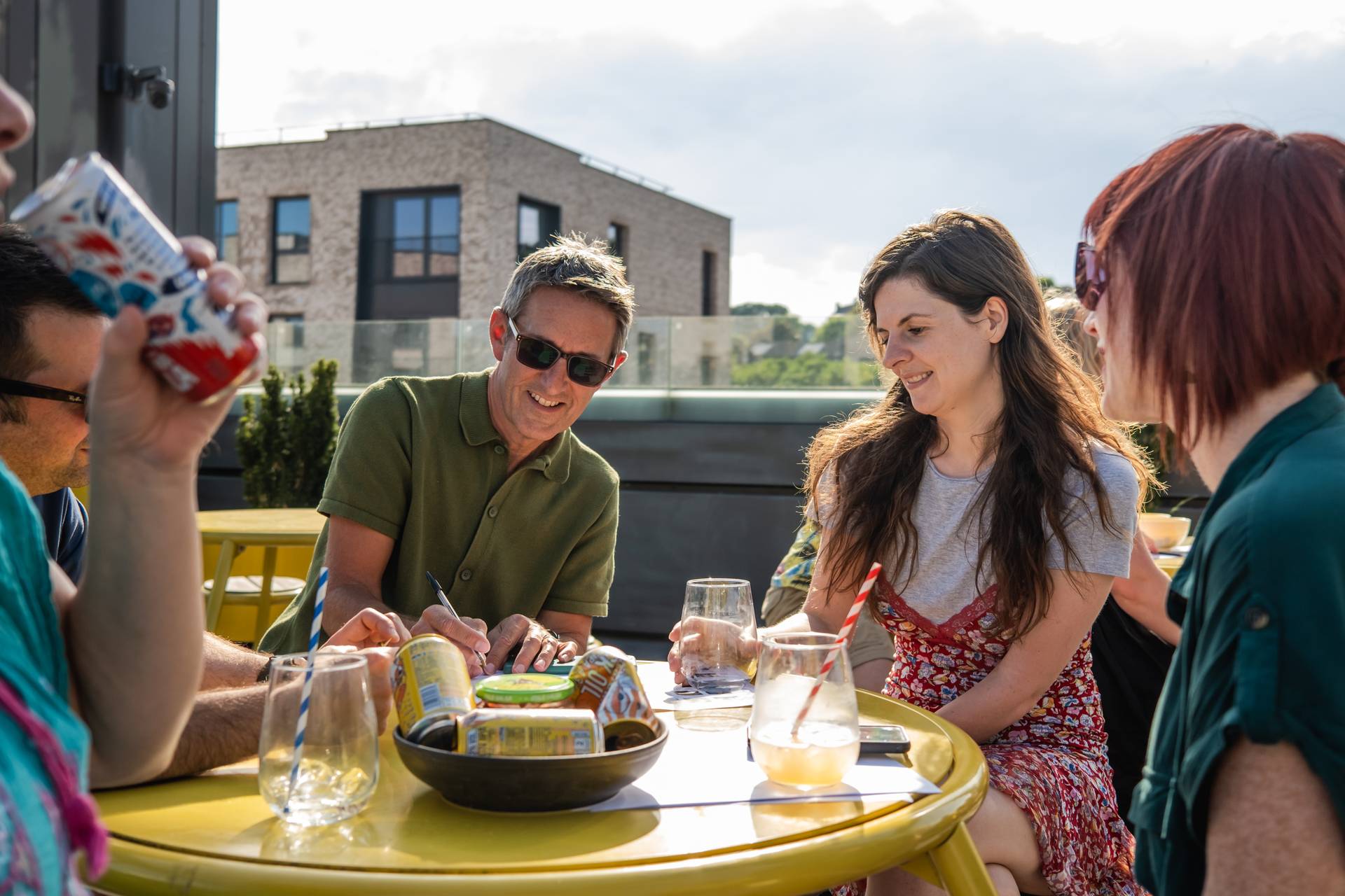 Plus X Innovation members participating in a weekly social games together.