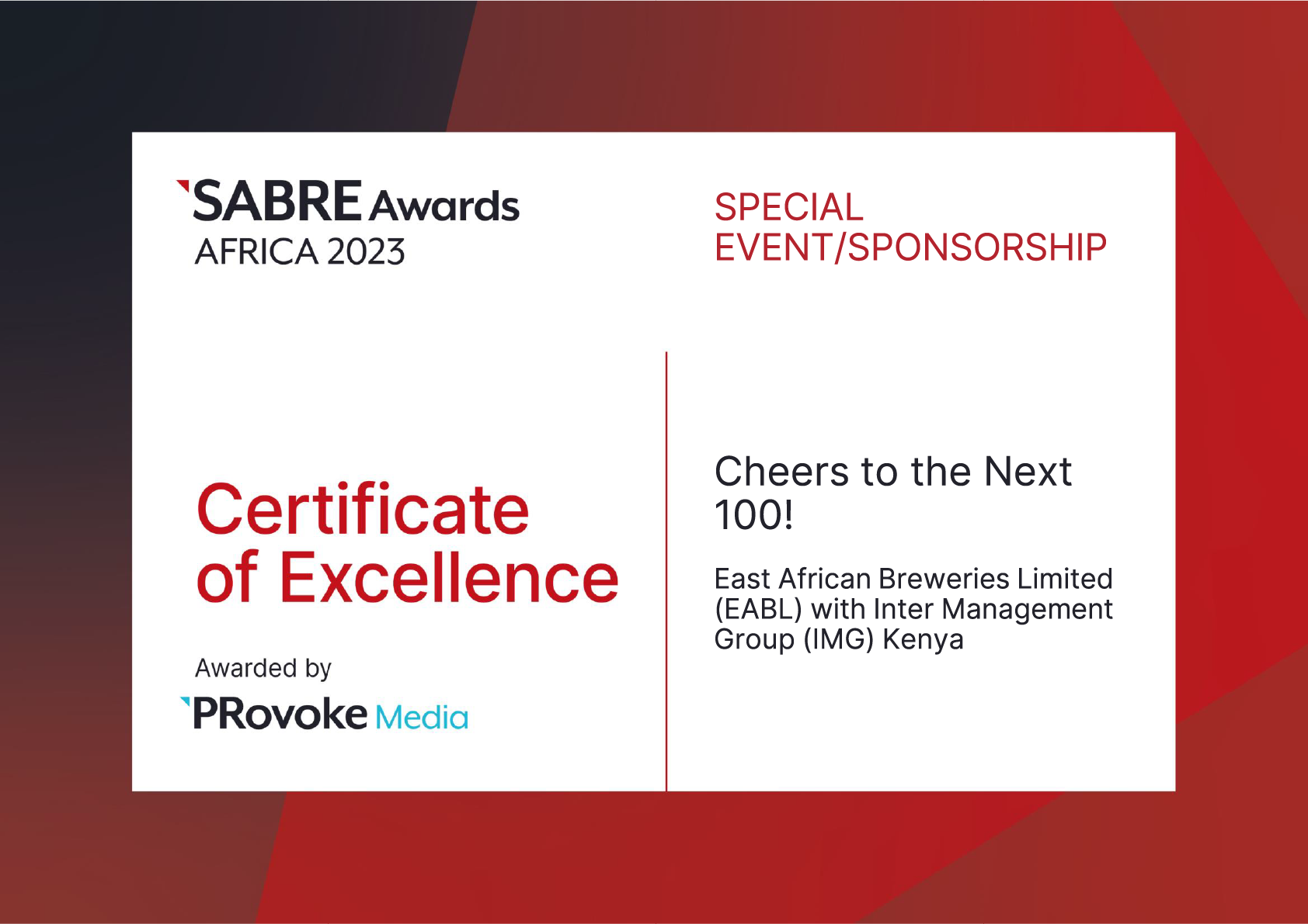 IMG Kenya Award