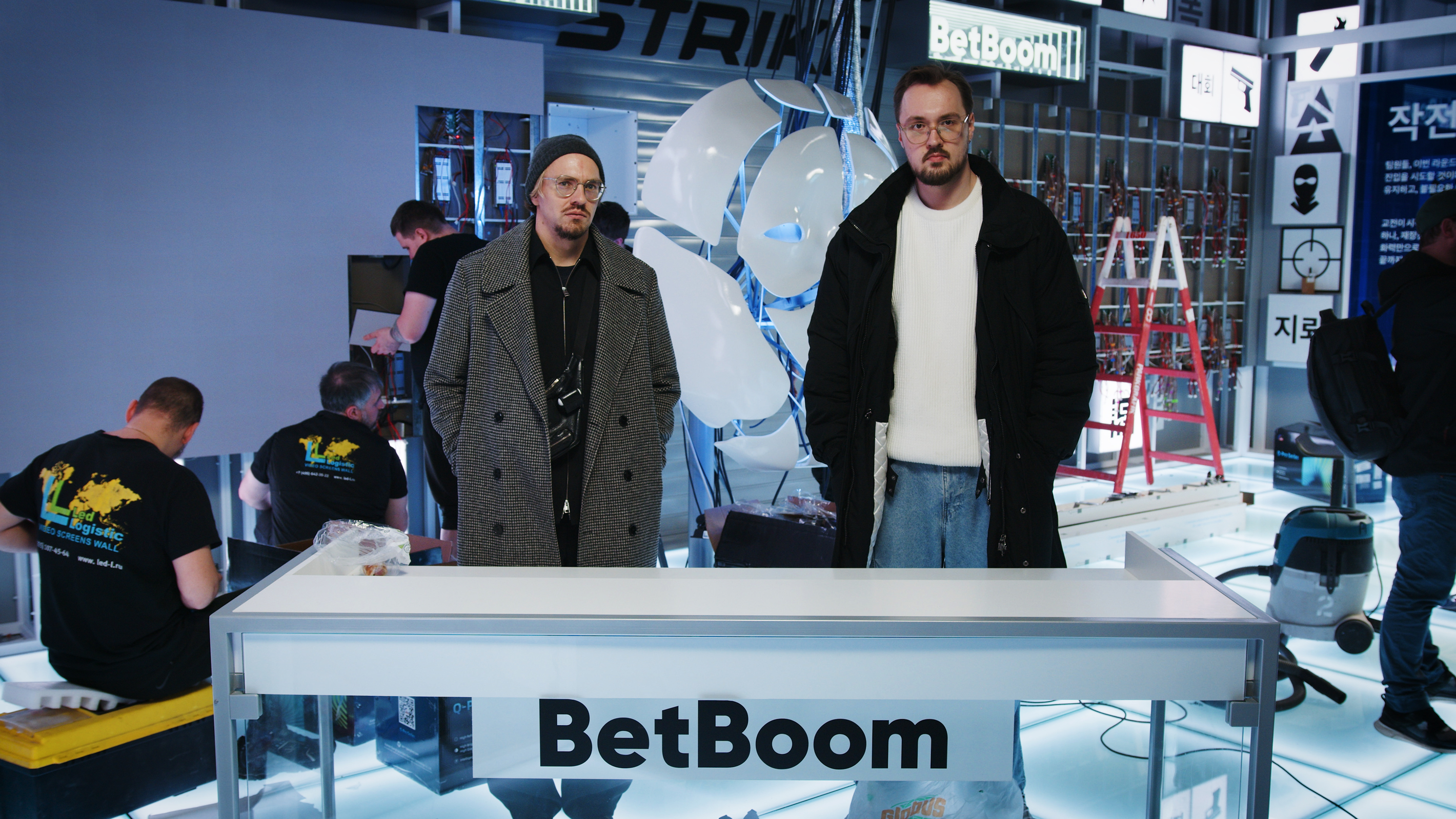 BLAST Studio installation team at the broadcast desk