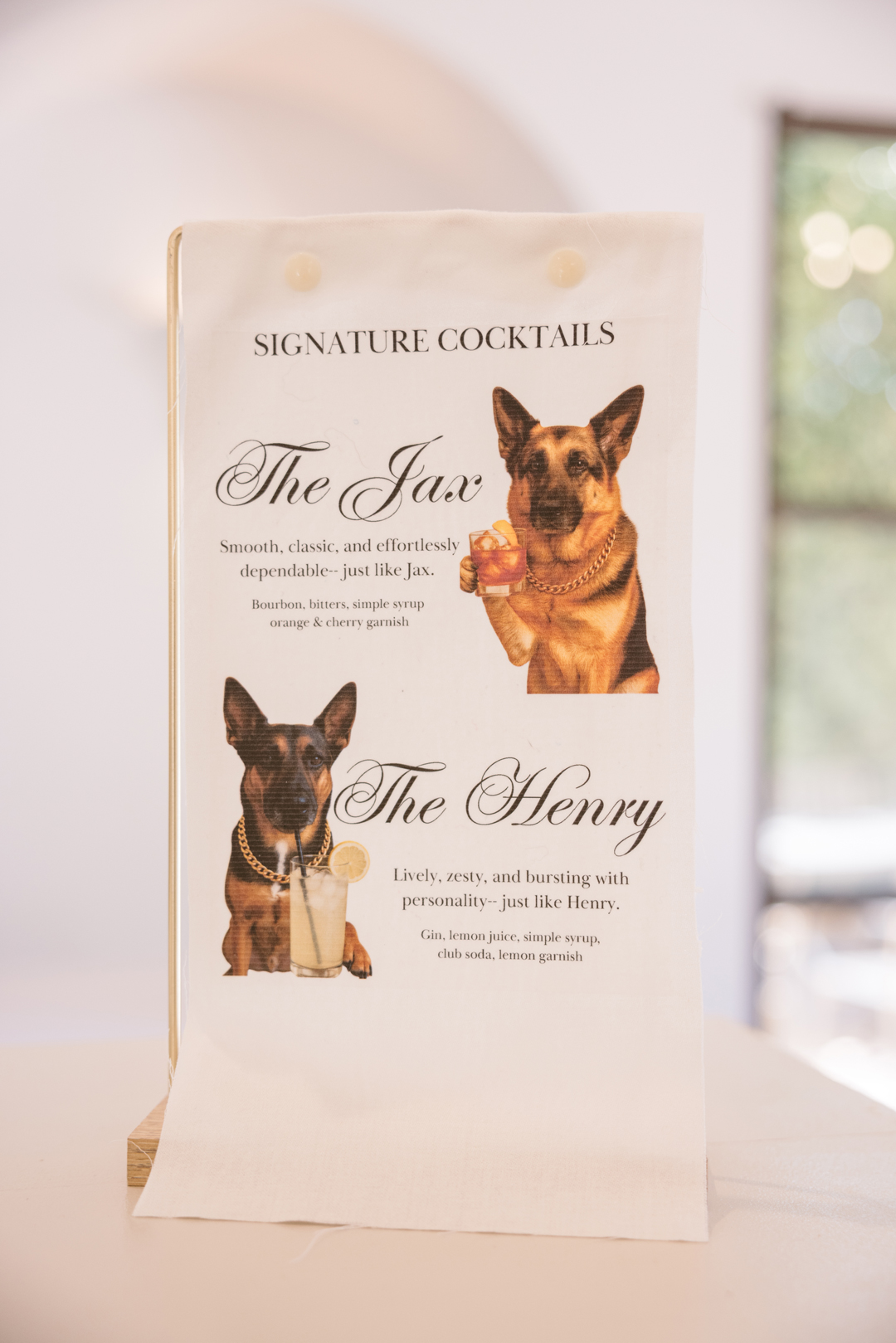 Signature cocktail sign.