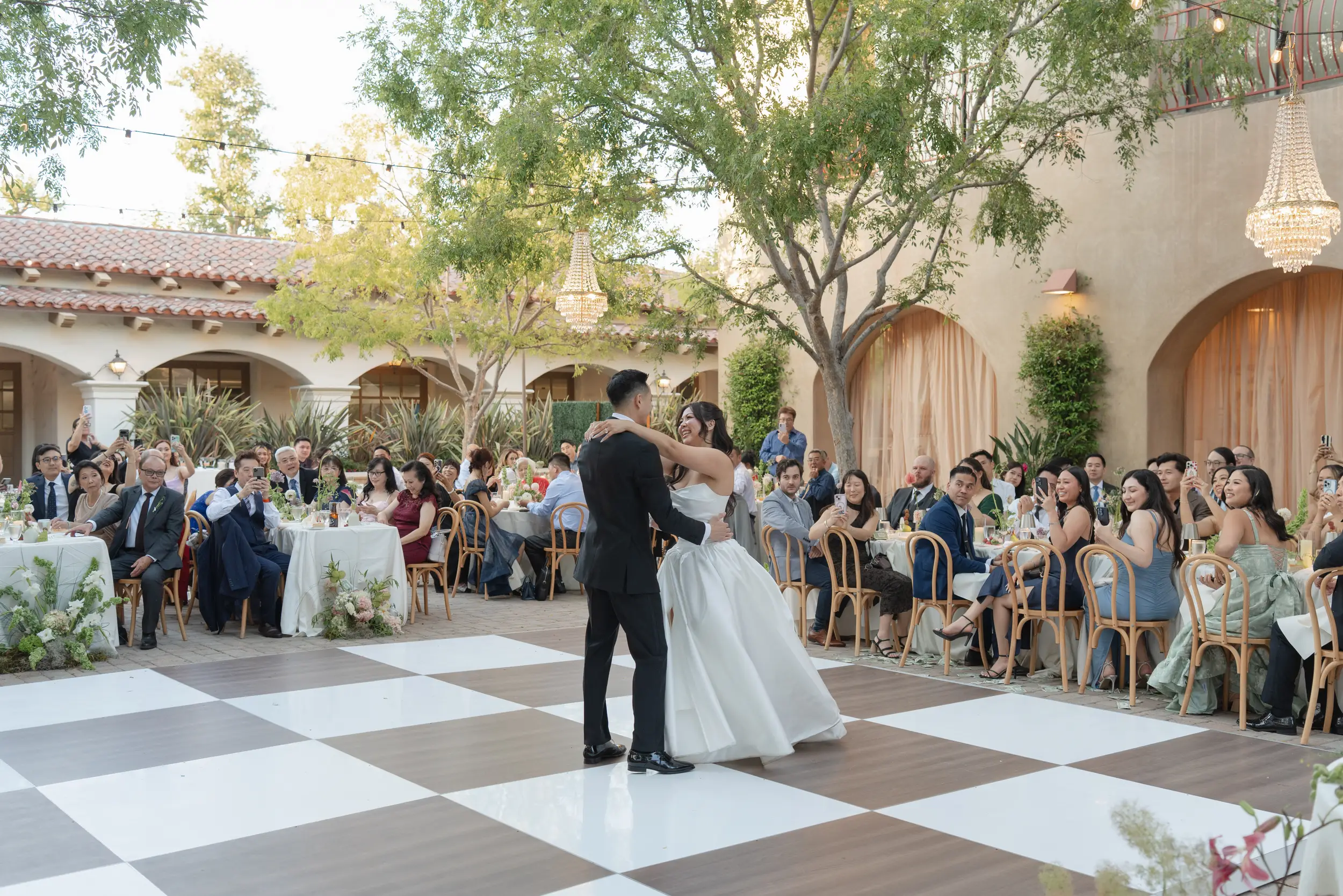 Bride and groom first dance.