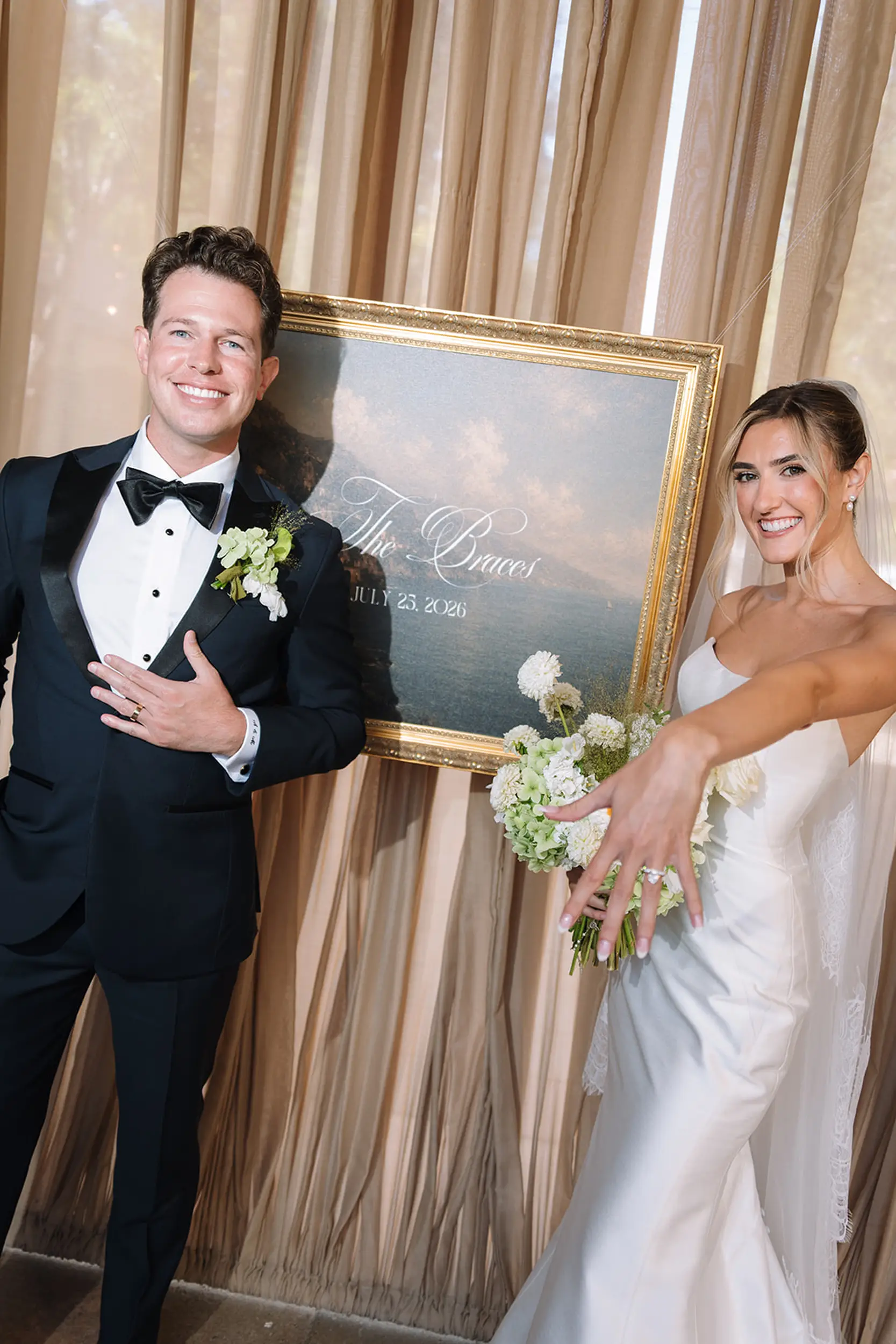 Outdoor summer wedding at Serra Plaza in San Juan Capistrano.