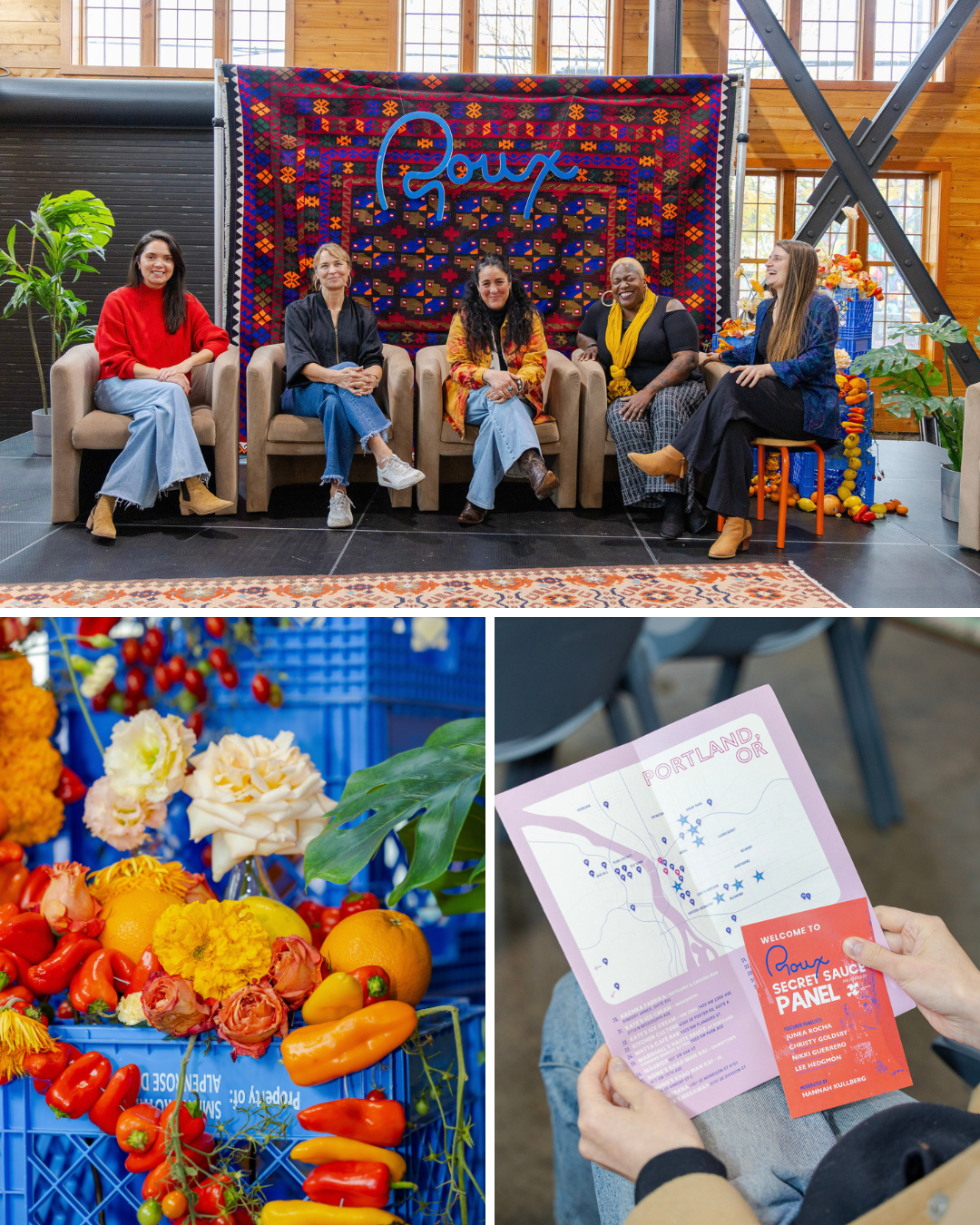 Panel of women food and beverage entrepreneurs at Xcelerate Women’s Secret Sauce event during Roux Week 2025.