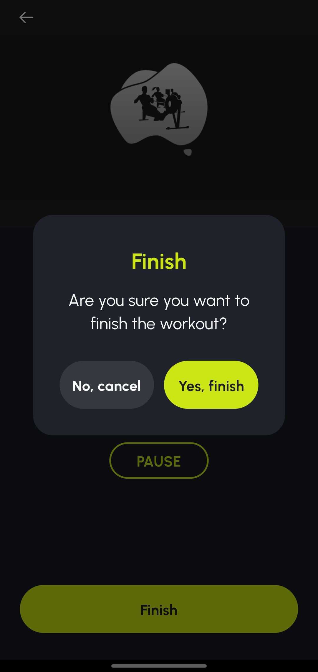 Row Nation app — You are starting unconnected dialog