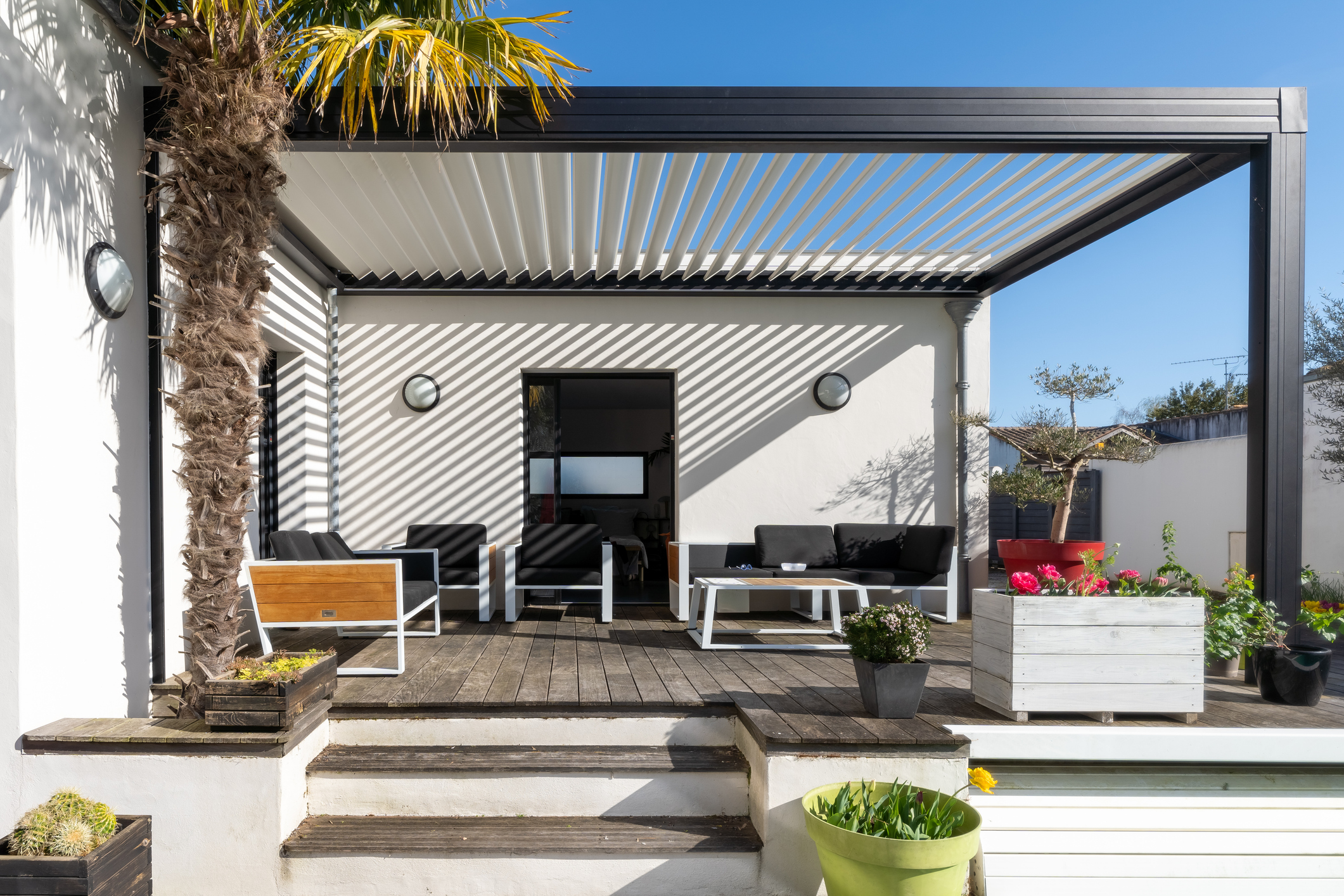 The Cool Louvered Pergola Escape
