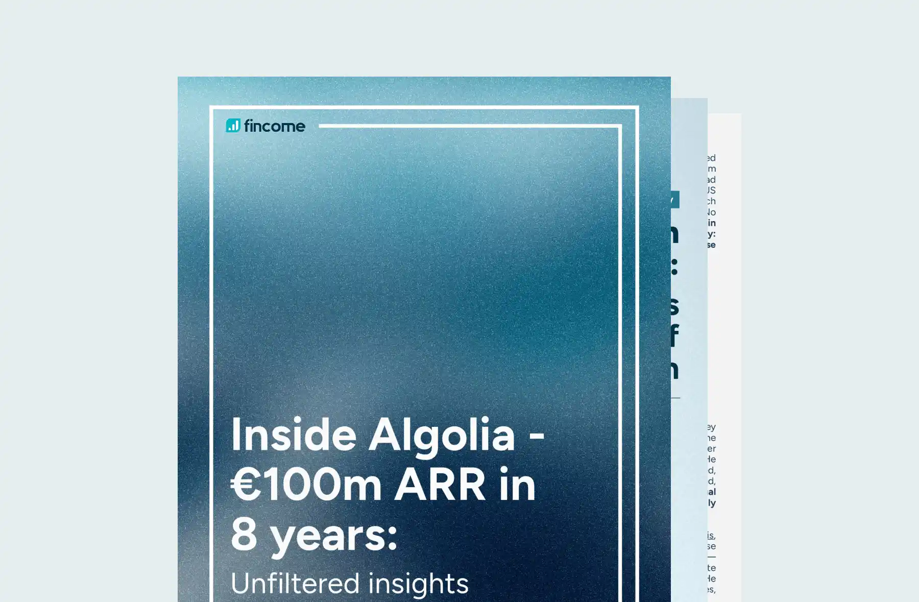 Fincome, Livre blanc CEO,Livre blanc CFO, CEO, CFO, Algolia