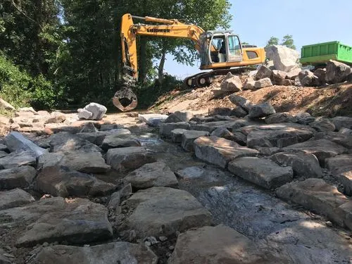 Bau von rauen Rampen