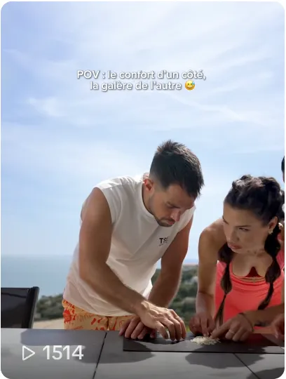 Exemple de vidéos présentes sur la chaine TikTok de Trainsweateat