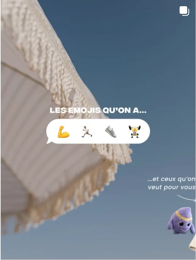 Contenus disponibles sur le profil Instagram Trainsweateat