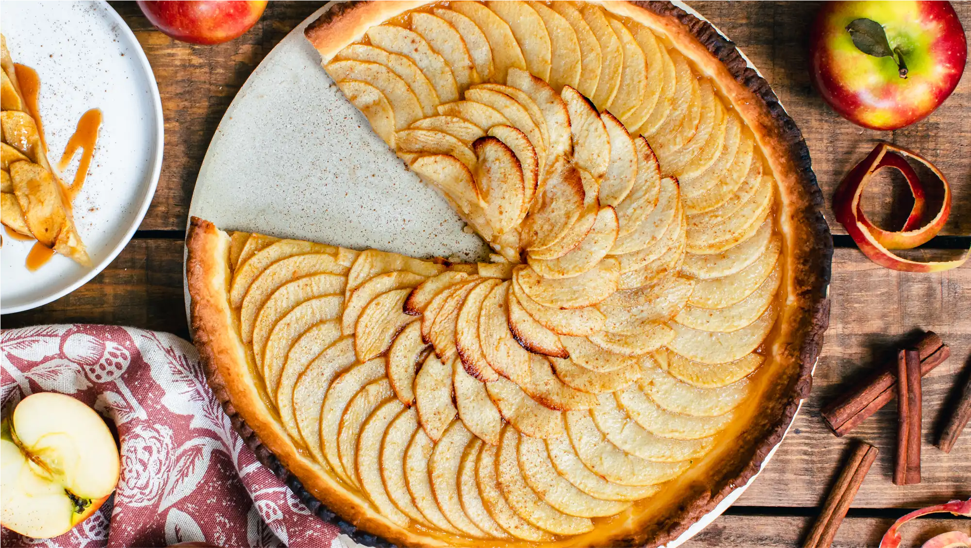 Tarte aux pommes sans sucres