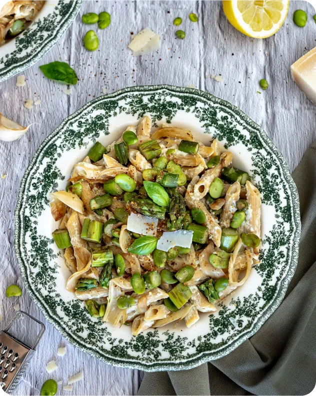 Pasta primavera disponible sur l'app