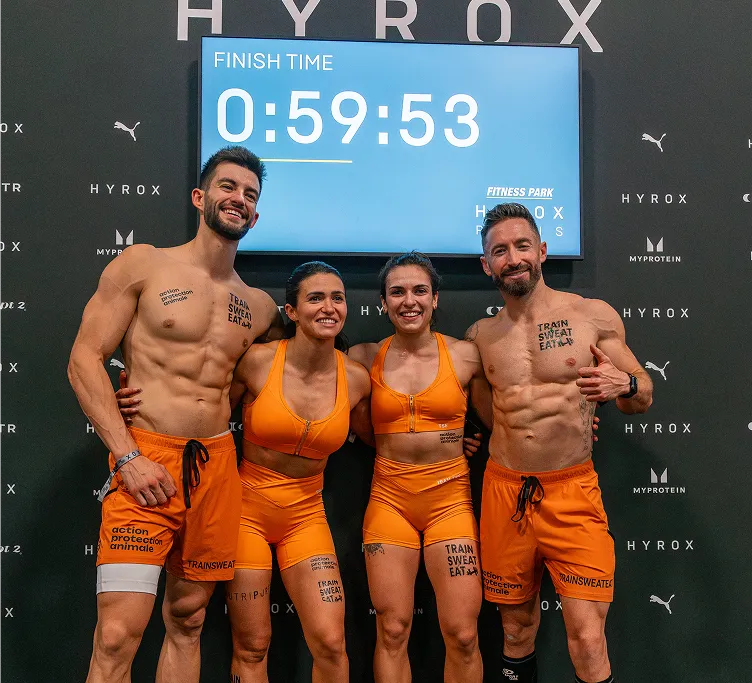 Photo de finish de la team TSE à l'hyrox