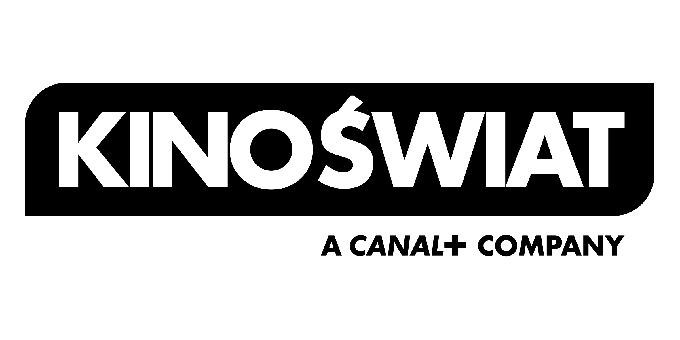 Kinoświat logo with text 'A Canal+ Company' in black and white.