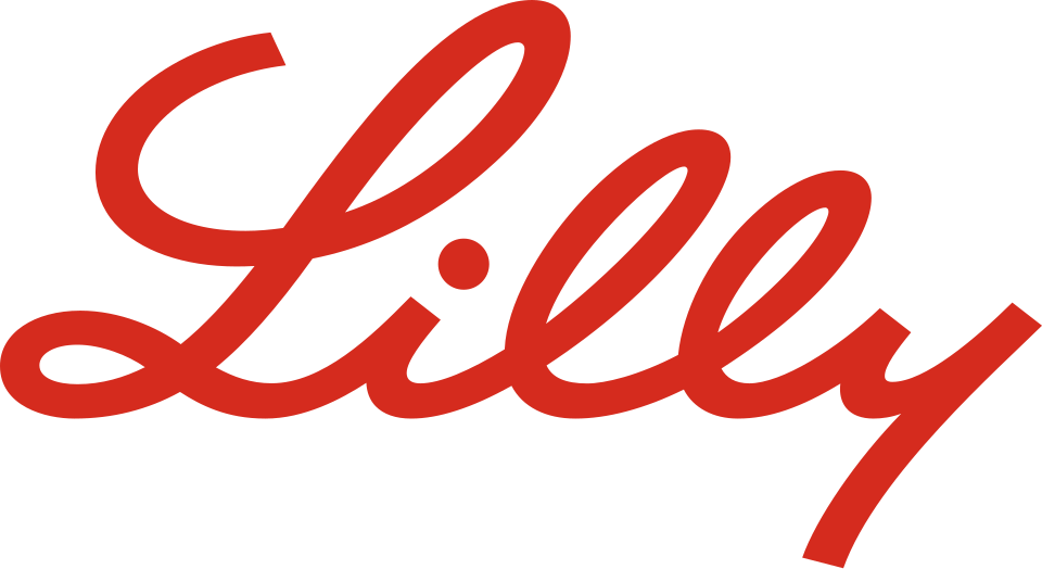 Lilly company name in red cursive script.