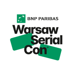 BNP Paribas logo with Warsaw Serial Con text and green tilted rectangles.