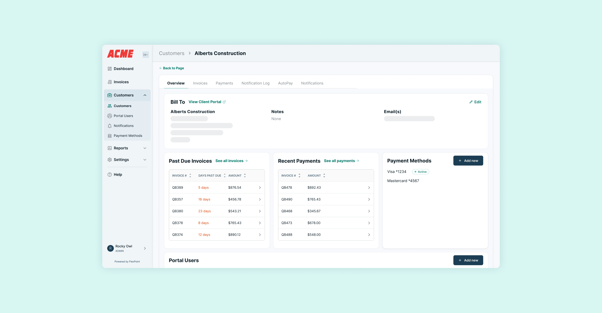 FlexPoint Branded Client Payment Portal