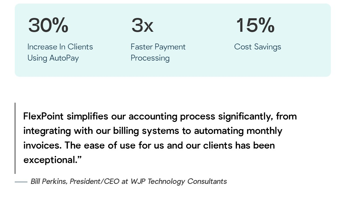 WJP Technology Consultants Results with FlexPoint