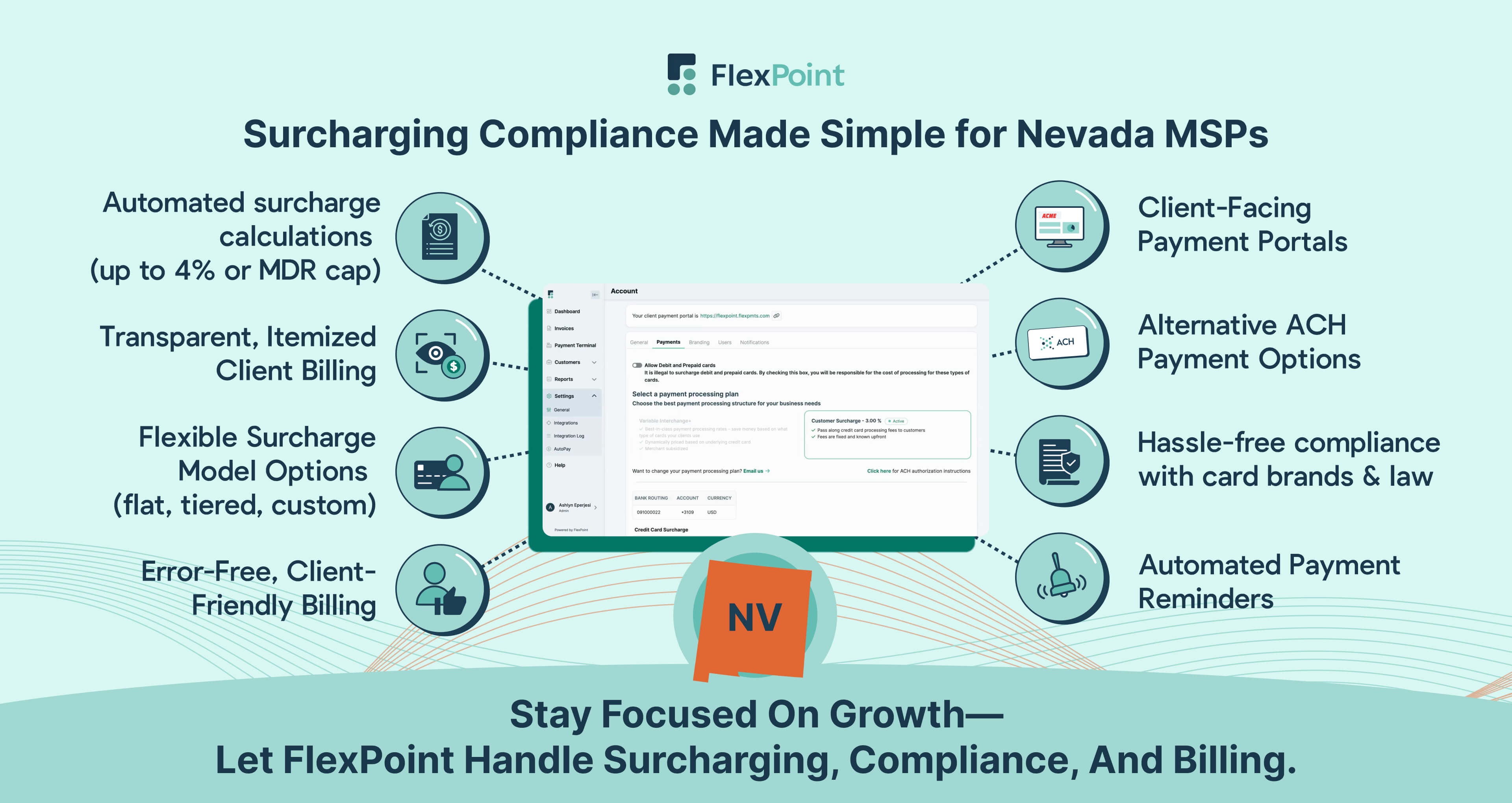 Automated, Compliant Credit Card Surcharging for Nevada MSPs with FlexPoint