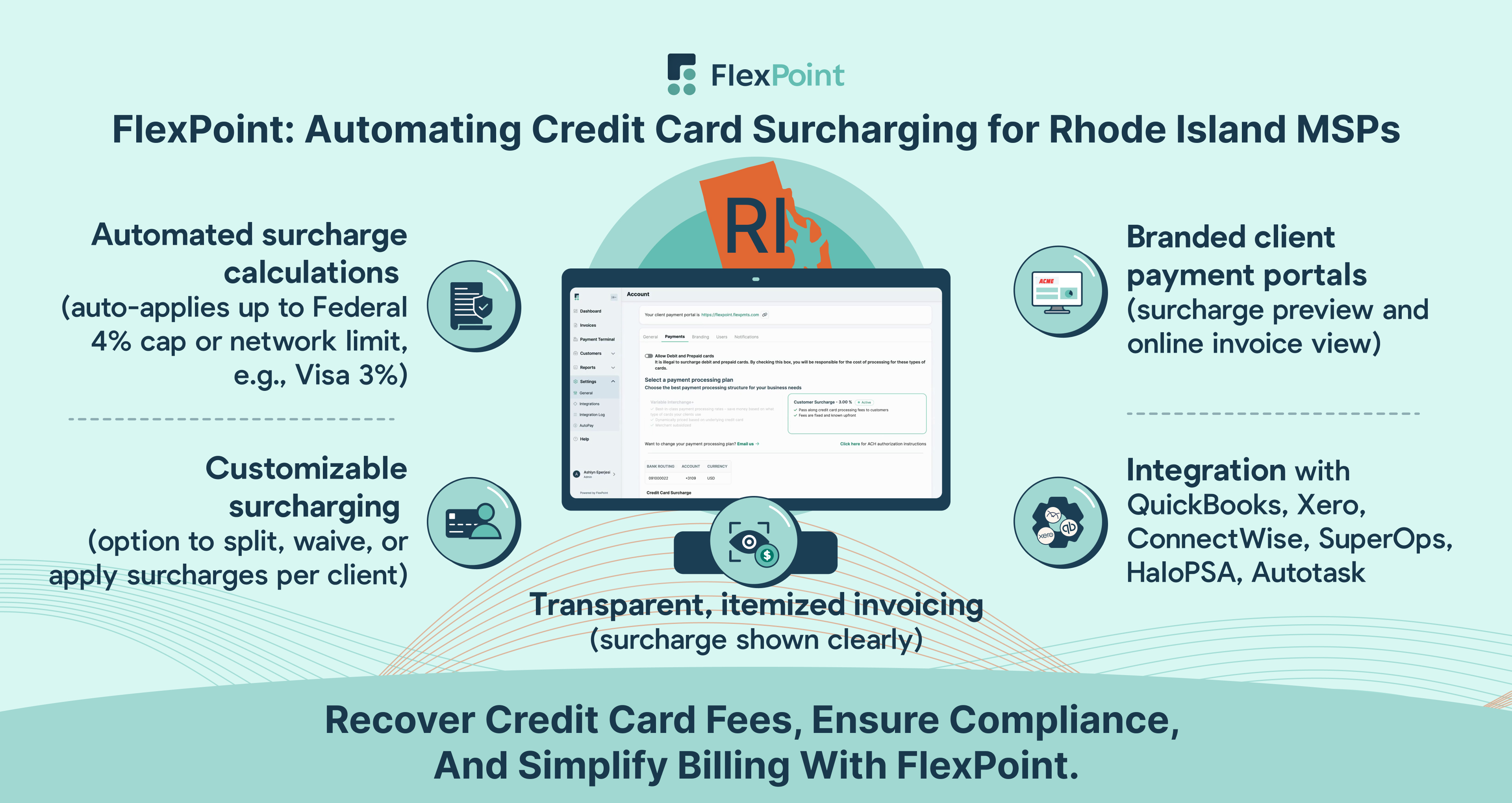 FlexPoint: Automating Credit Card Surcharging for Rhode Island MSPs