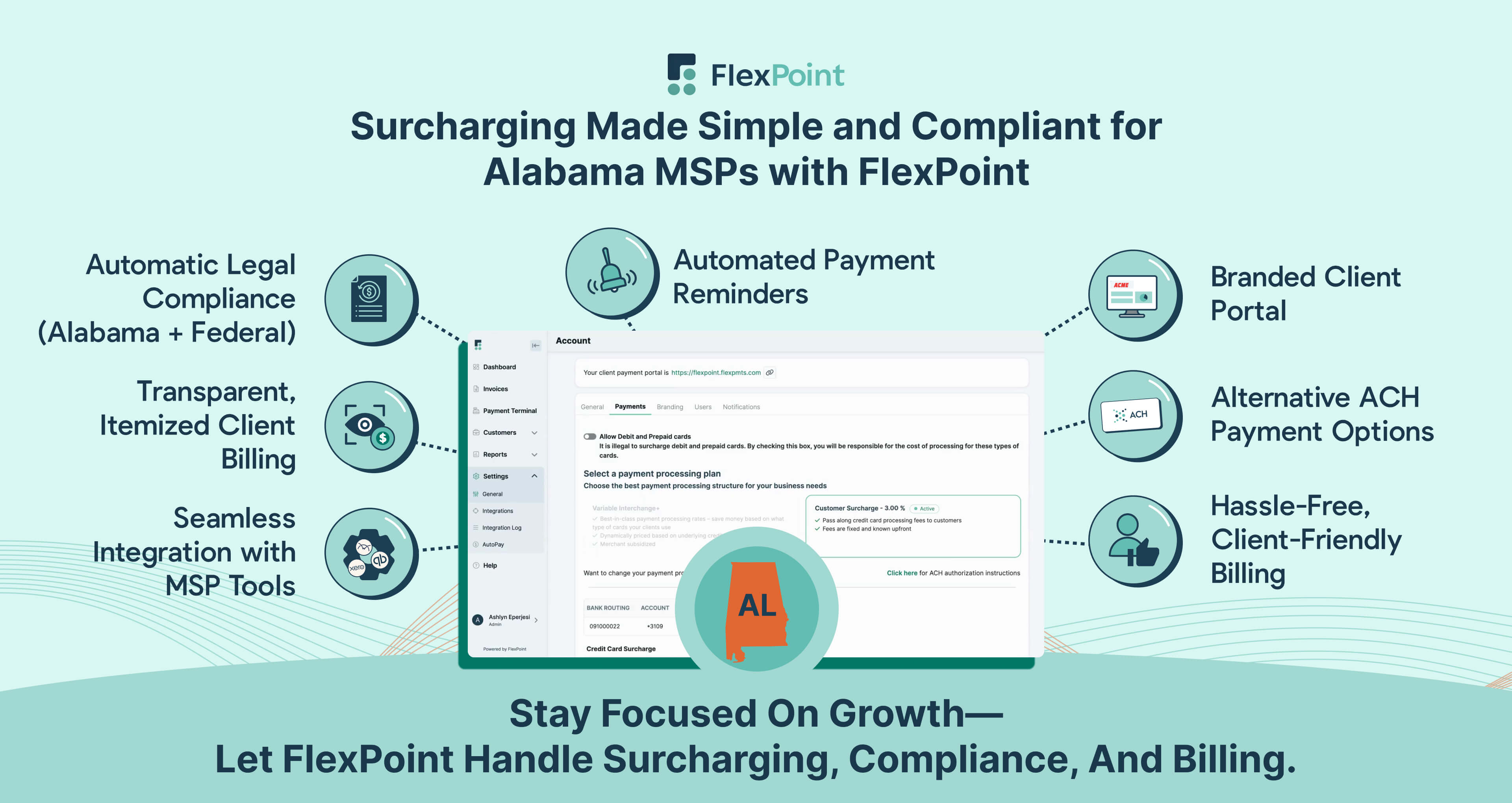 FlexPoint Solution for Compliant and Transparent Surcharging for Alabama MSPs