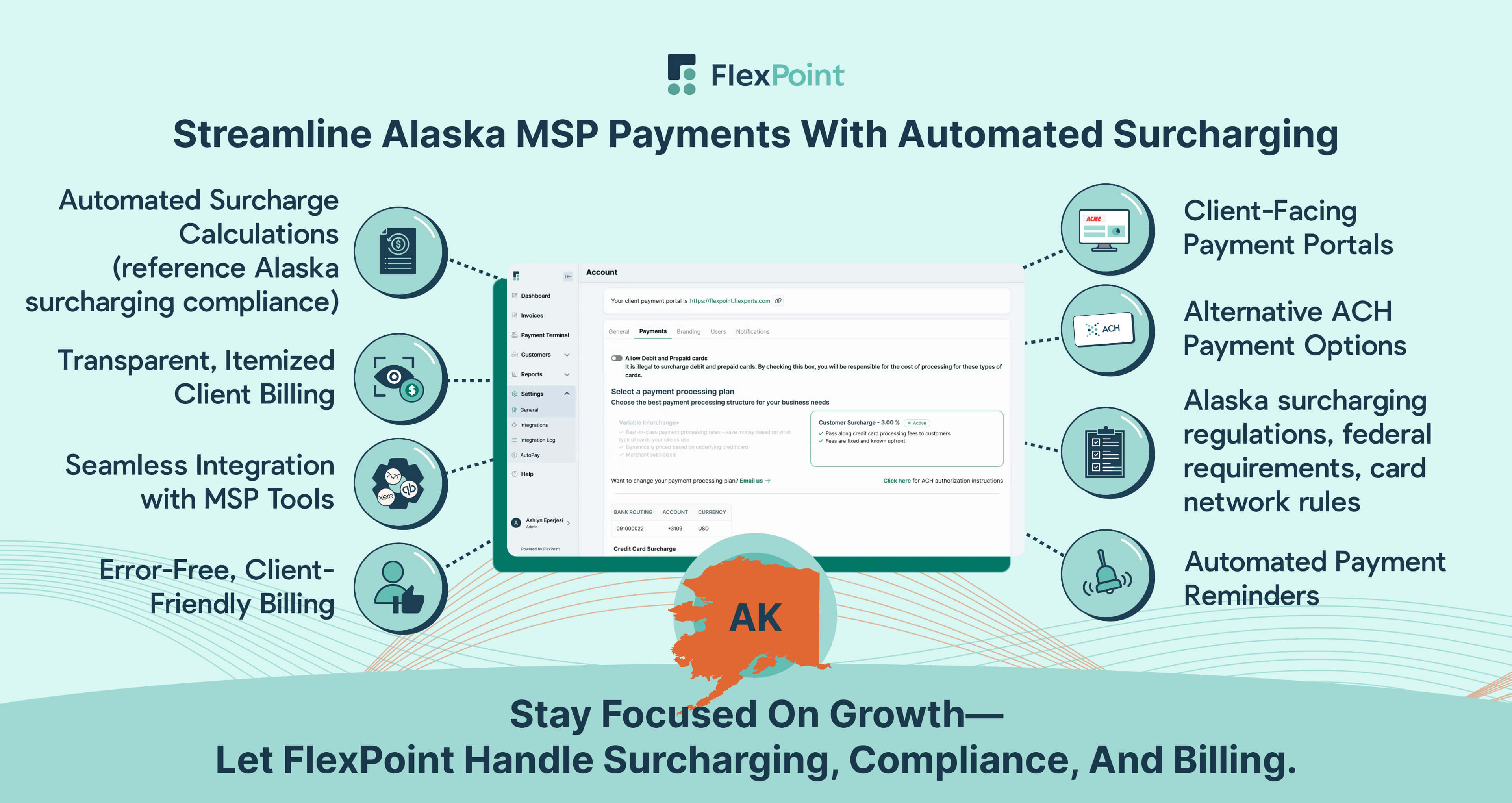 Streamline Alaska MSP payments by automating surcharging, ensuring compliance, and enhancing transparency for clients.
