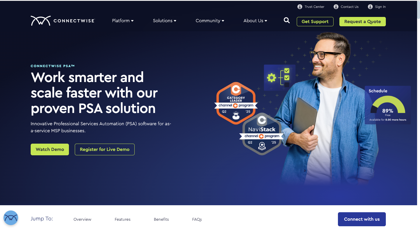ConnectWise PSA Home Page