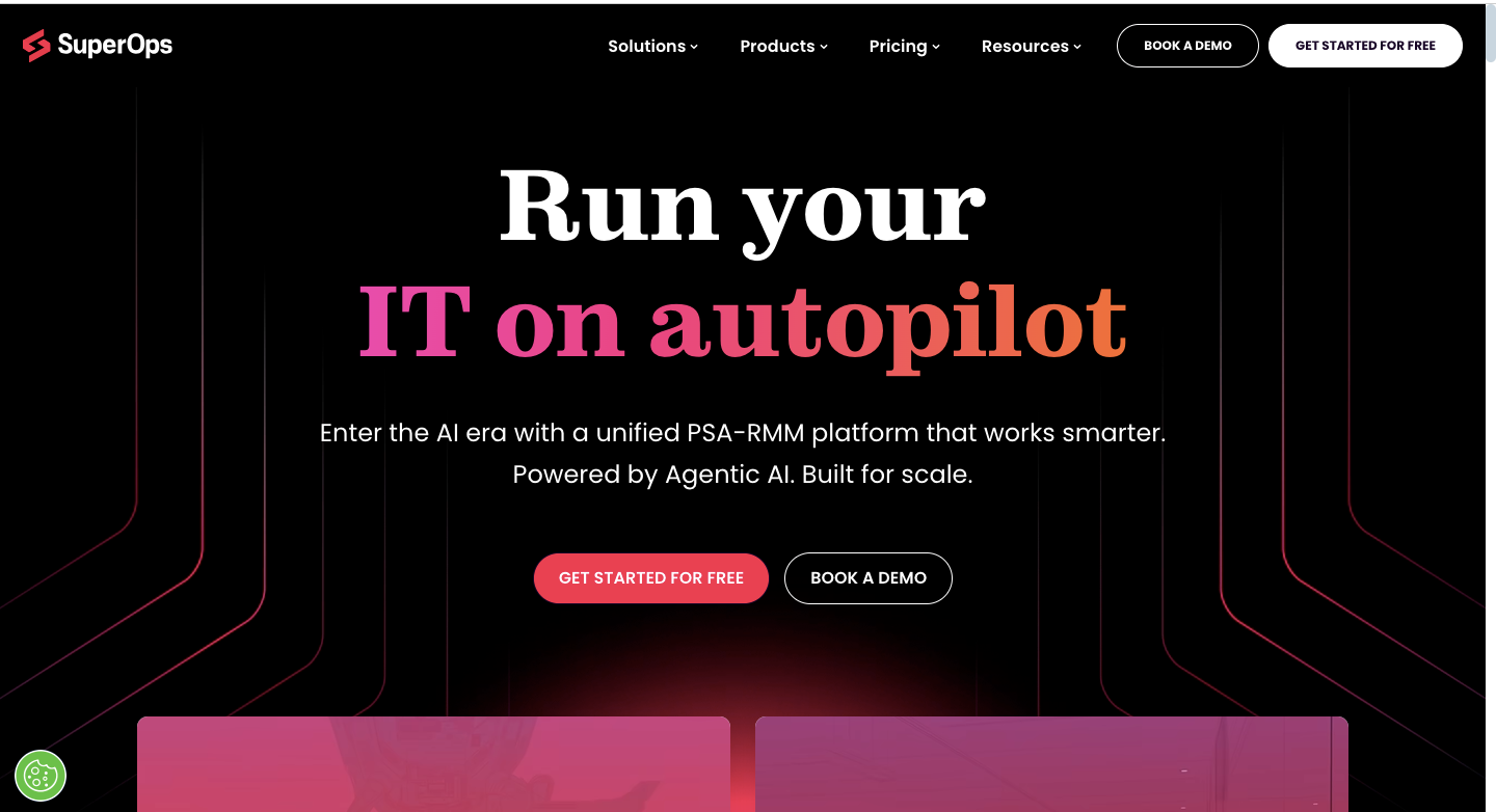 SuperOps PSA Home Page