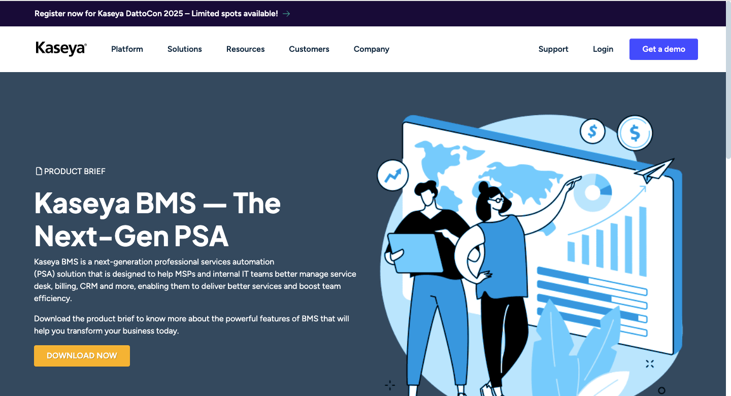 Kaseya BMS Home Page