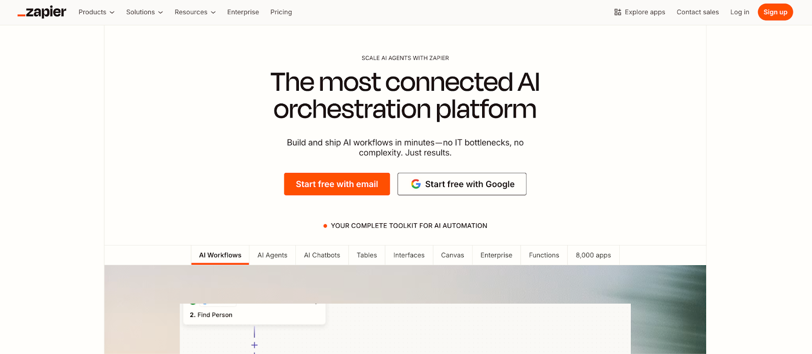 Zapier Home Page