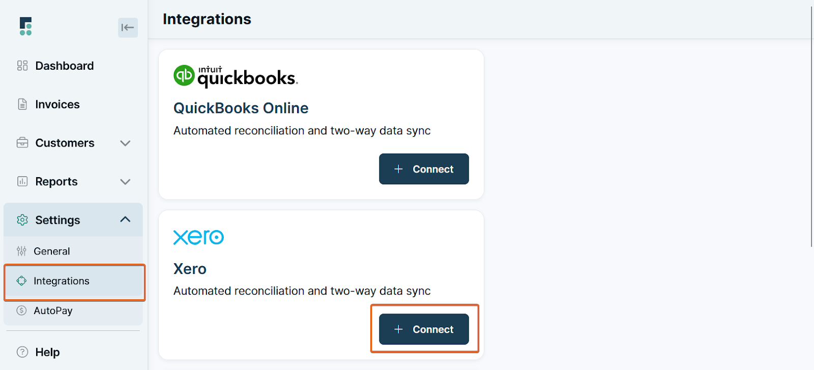 FlexPoint Integration Portal With Xero