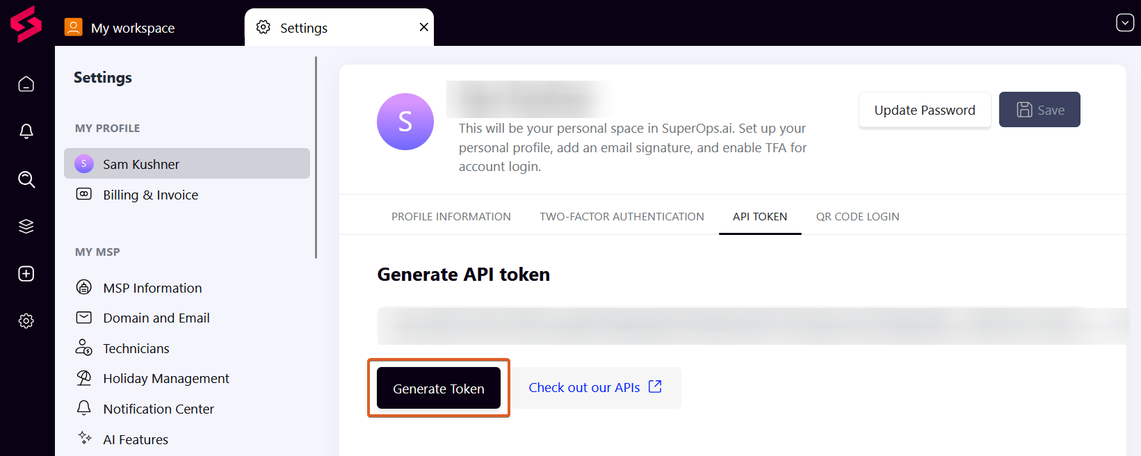 How to Generate an API Token for Integration 
