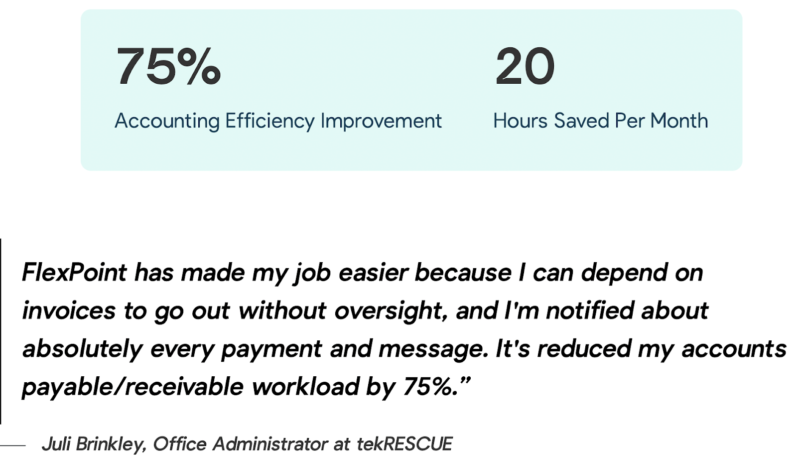 TekRescue Results with FlexPoint