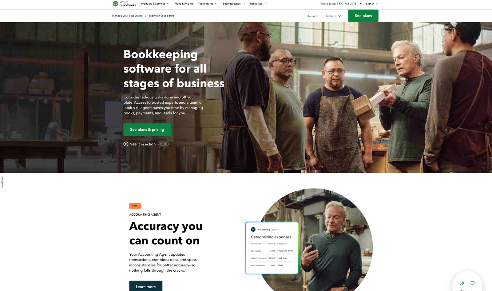 QuickBooks Online Homepage
