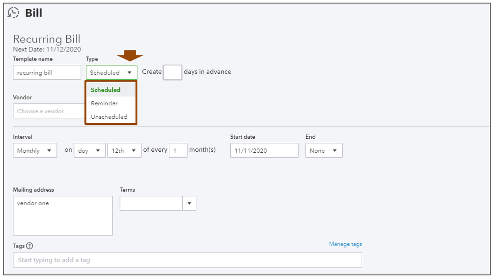 Finding Recurring Transactions Option in QuickBooks