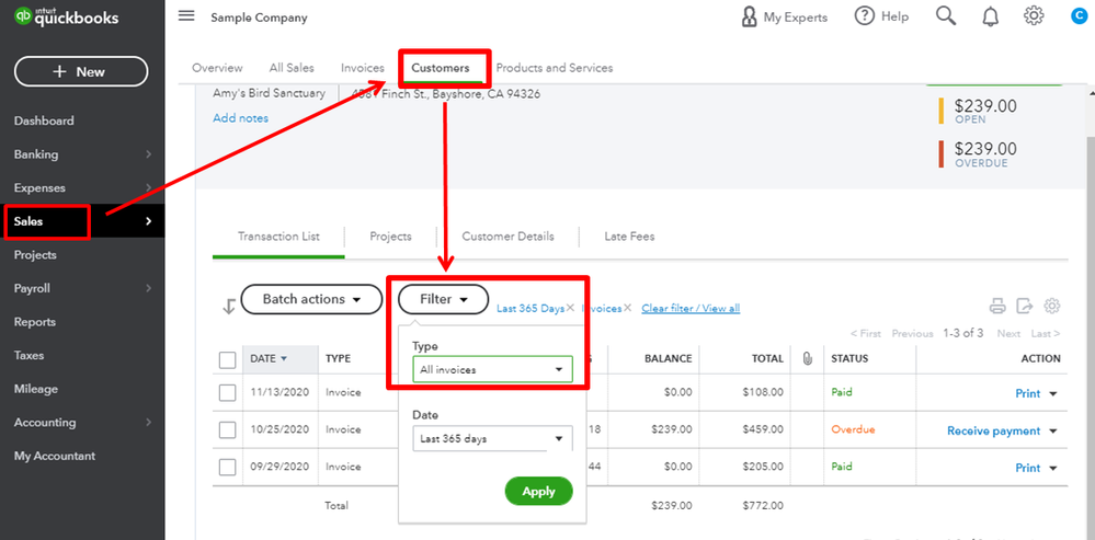 Accessing Client Records in QuickBooks Online