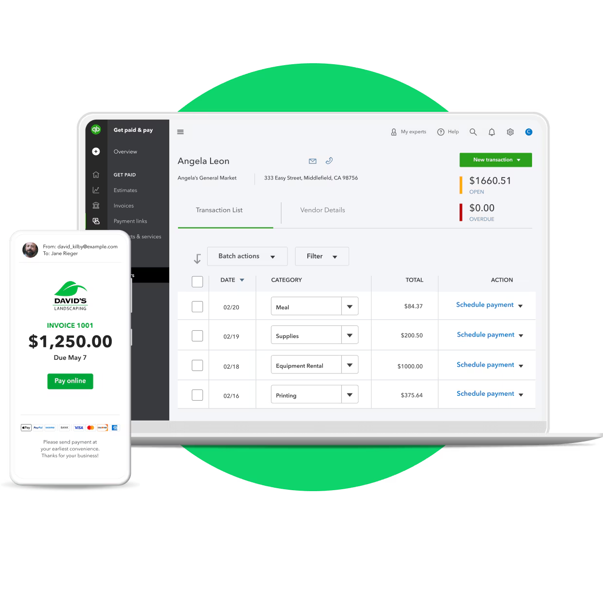 QuickBooks Desktop and Mobile Dashboard