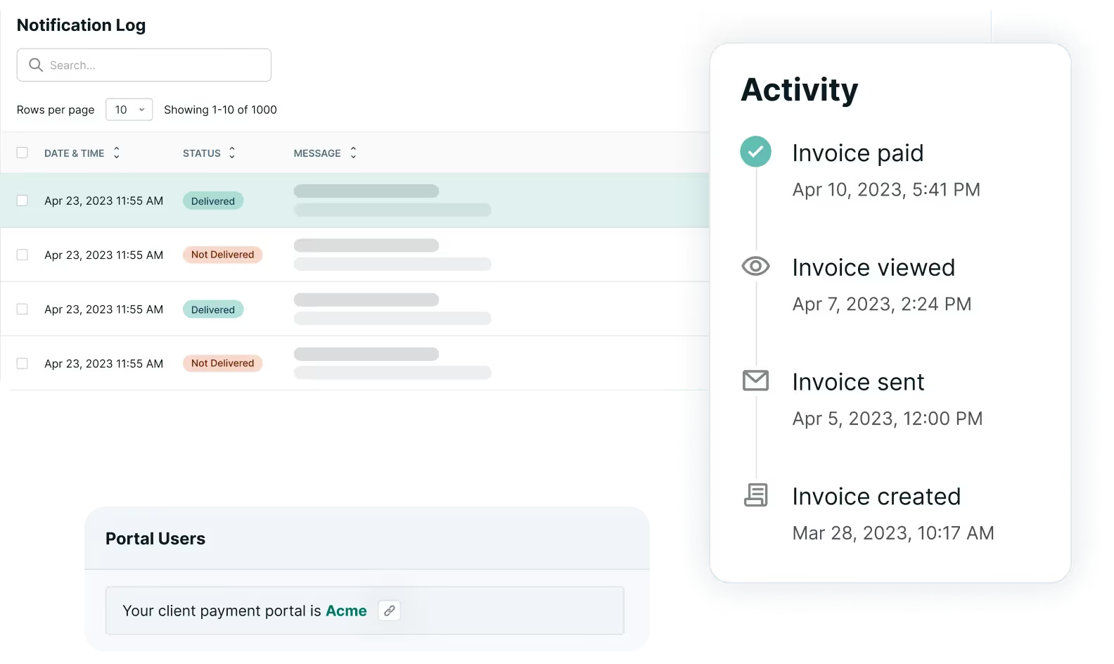 Invoice Activity in FlexPoint