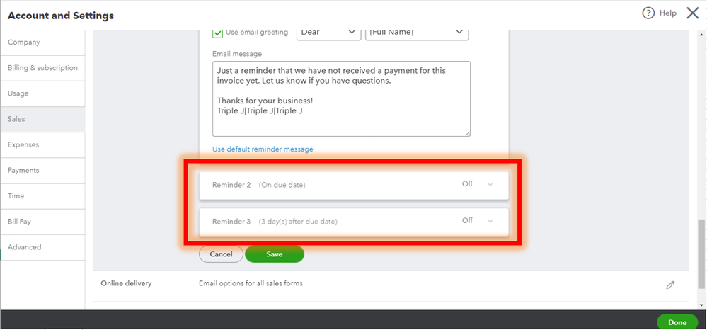 Automated Invoice Reminders in QuickBooks