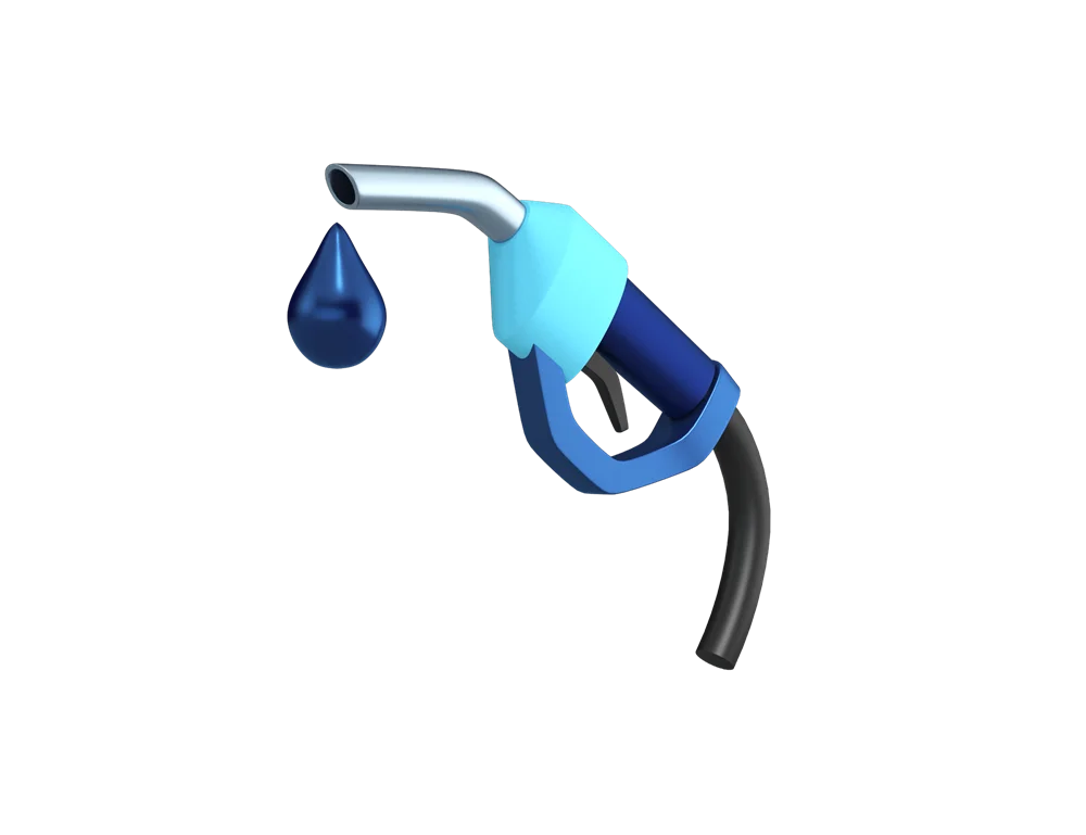 Close-up of a hand holding a fuel hose while refuelling a truck.