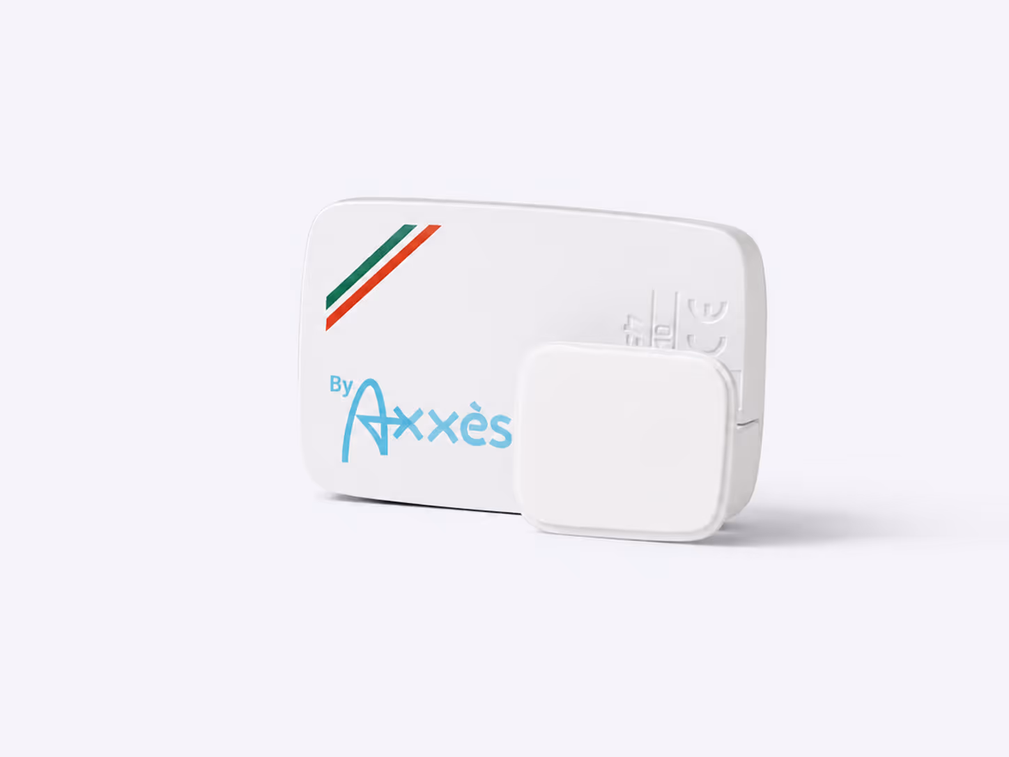 Axxes DSRC device displayed, an electronic toll collection system specifically for trucks.