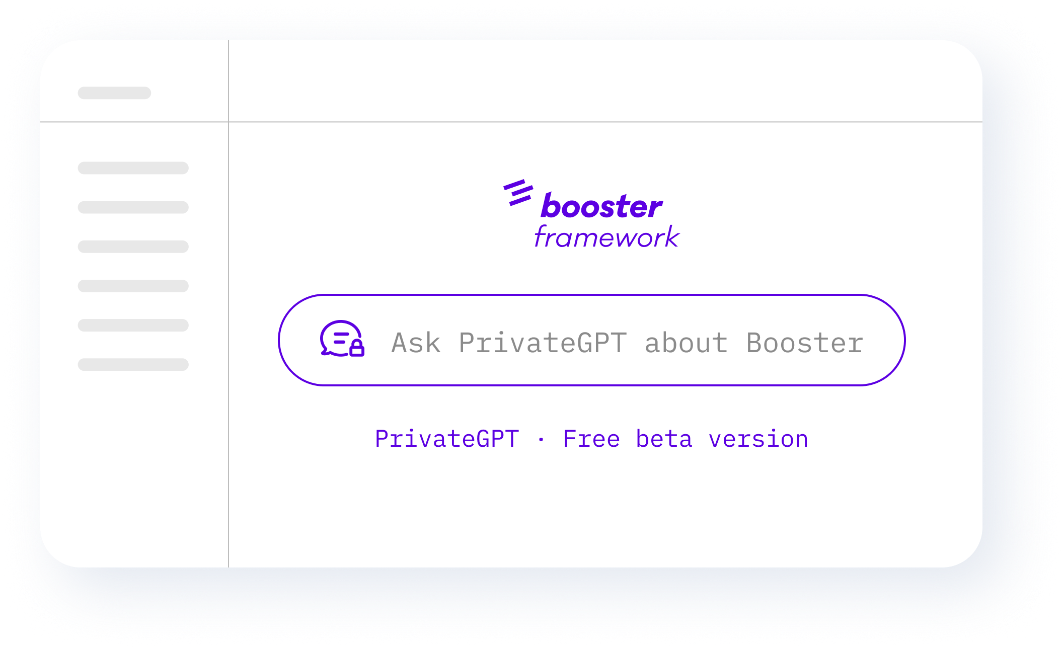 Booster Framework documentation image with PrivateGPT integration